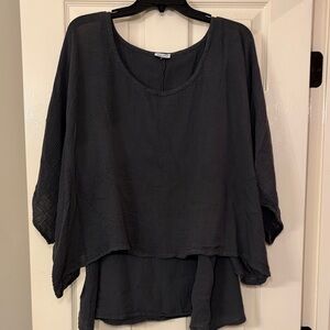 Oh My Gauze! Charcoal Blouse